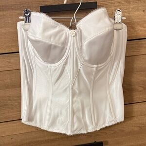 Dominique Satin White Bustier